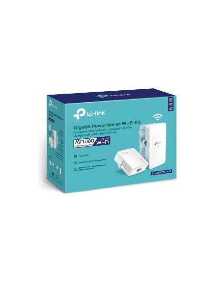 Kit de adaptadores powerline ac tp - link tl - wpa7517 kit dual band
