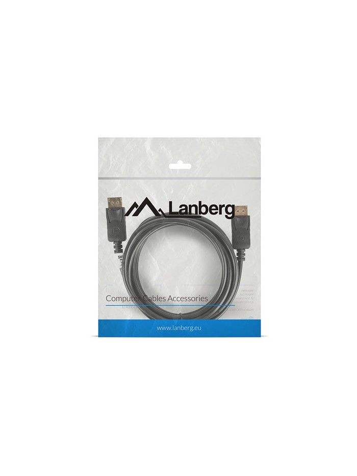 Cable displayport lanberg macho macho 4k 3m negro Cable displayport lanberg macho macho 4k 3m negro