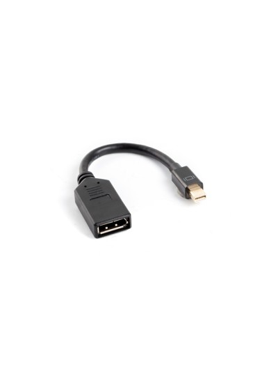 Adaptador lanberg mini displayport macho a displayport hembra cable 10 cm negro