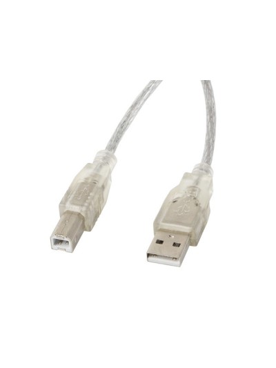 Cable impresora lanberg usb a - usb b macho - macho ferrita 3m transparente