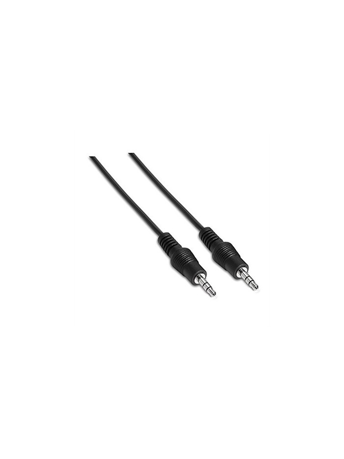 Cable audio estereo jack 3.5mm nanocable 1.5m negro - macho - macho Cable audio estereo jack 3.5mm nanocable 1.5m negro - macho - macho