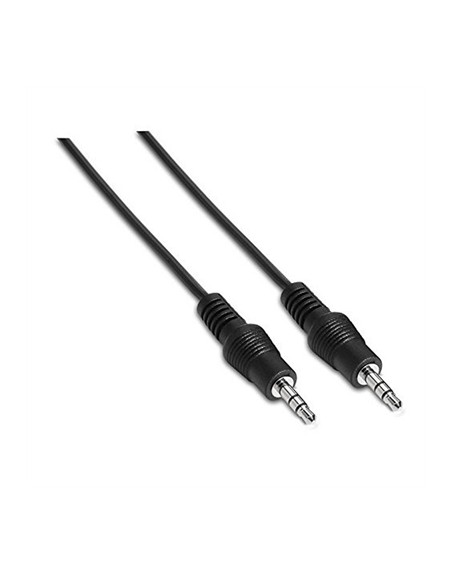 Cable audio estereo jack 3.5mm nanocable 1.5m negro - macho - macho