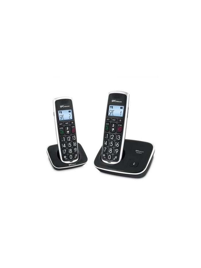 Telefono inalambrico spc dect comfort kaiser duo negro Telefono inalambrico spc dect comfort kaiser duo negro