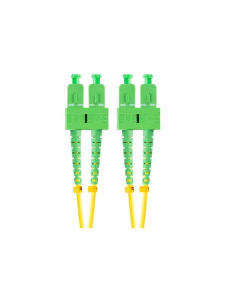 Latiguillo fibra optica sc - apc lanberg 2m mono duplex g657a1 lszh amarillo