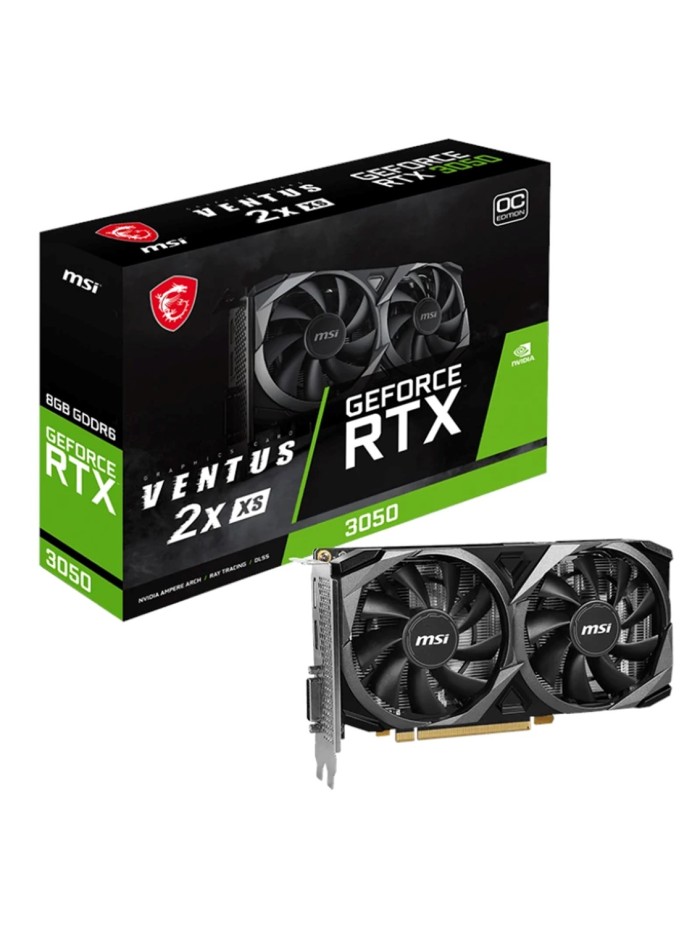 Tarjeta grafica msi rtx 3050 ventus 2x xs 8gb oc gddr6 - 1 x dp - 1 x hdmi - 1 x dl - dvi - d - pci express Tarjeta grafica msi rtx 3050 ventus 2x xs 8gb oc gddr6 - 1 x dp - 1 x hdmi - 1 x dl - dvi - d - pci express