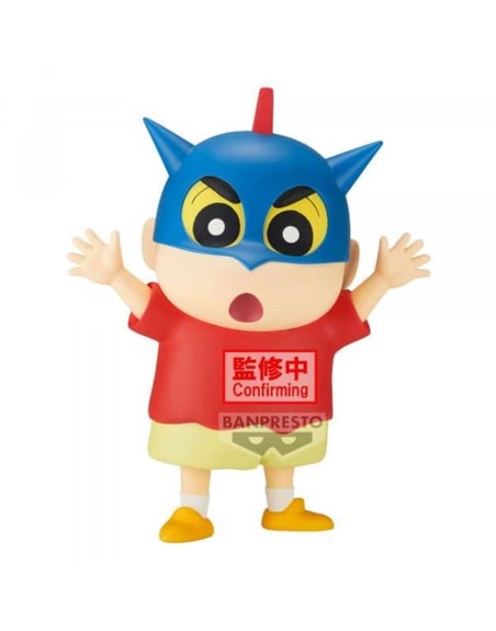 Figura banpresto crayon shinchan big sofvimates shinnosuke nohara action kamen helmet ver. 18cm