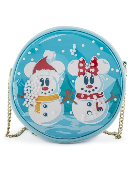 Bolso loungefly disney minnie y mickey muñecos de nieve