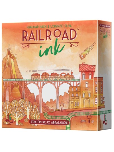 Juego de mesa railroad ink: edicion rojo abrasador pegi 8
