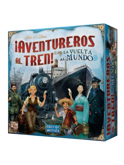 Juego de mesa ¡aventureros al tren! la vuelta al mundo pegi 8