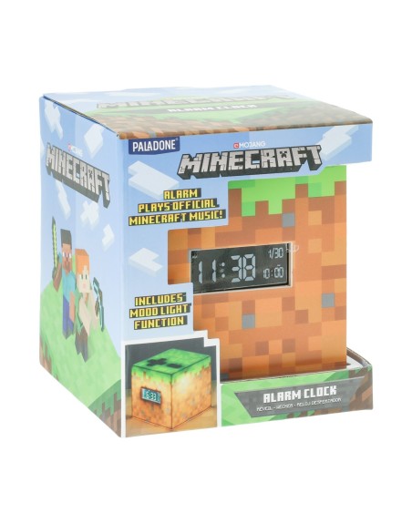 Lampara despertador paladone minecraft bloque