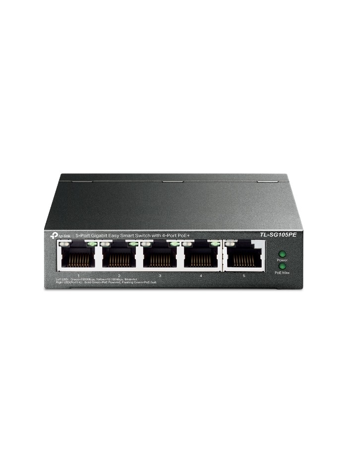 Switch 5 puertos tp - link tl - sg105pe easy smart 10 - 100 - 1000 4 puertos poe Switch 5 puertos tp - link tl - sg105pe easy smart 10 - 100 - 1000 4 puertos poe