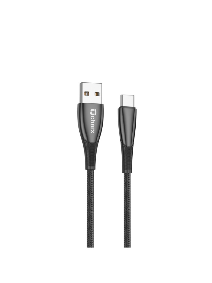 Cable qcharx berlin usb a tipo c 3a - 1 m - zinc negro cordon grueso tacto suave Cable qcharx berlin usb a tipo c 3a - 1 m - zinc negro cordon grueso tacto suave