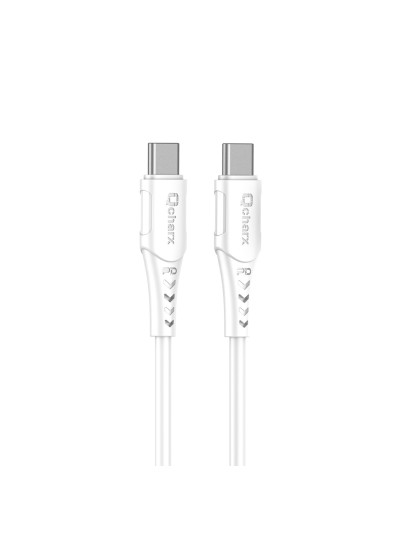 Cable qcharx sofia tipo c a tipo c 3a 60w - 1 m - pvc blanco