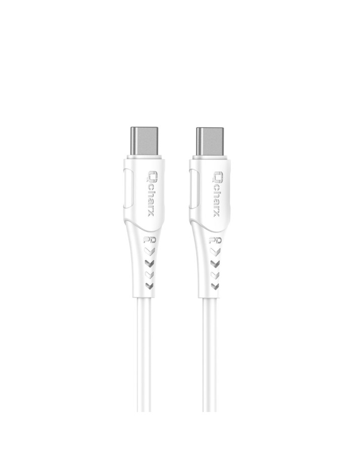 Cable qcharx sofia tipo c a tipo c 3a 60w - 1 m - pvc blanco Cable qcharx sofia tipo c a tipo c 3a 60w - 1 m - pvc blanco