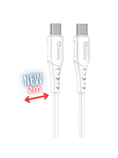Cable qcharx sofia usb tipo c a lightning - 2m - pvc blanco