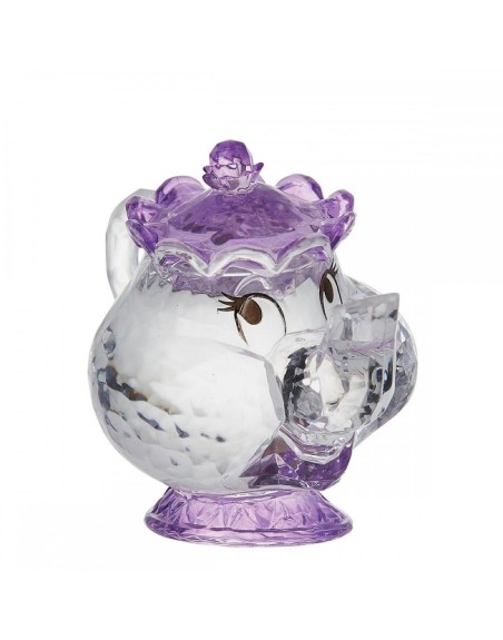 Figura acrílica enesco disney la bella y la bestia mrs. potts