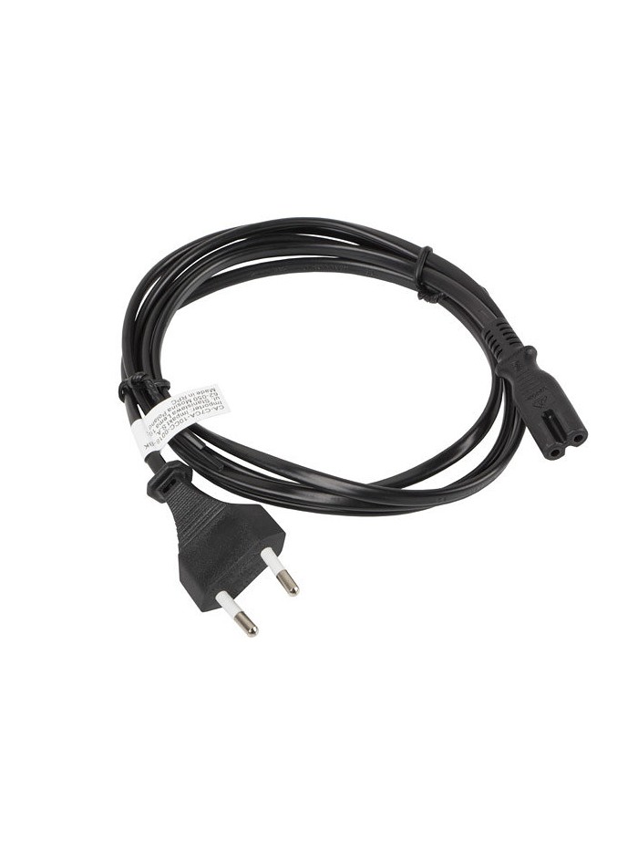 Cable lanberg de alimentacion ocho cee 7 - 16 a iec320 c7 euro (radio) negro 1.8 m Cable lanberg de alimentacion ocho cee 7 - 16 a iec320 c7 euro (radio) negro 1.8 m