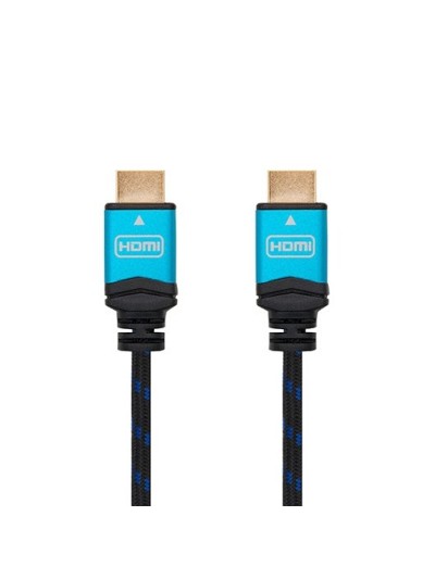 Cable hdmi (a) to hdmi (a) 4k 1.5m nanocable black m - m - 60hz - 18gbps - v2.0 - trenzado