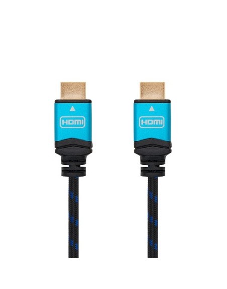 Cable hdmi (a) to hdmi (a) 4k 1.5m nanocable black m - m - 60hz - 18gbps - v2.0 - trenzado