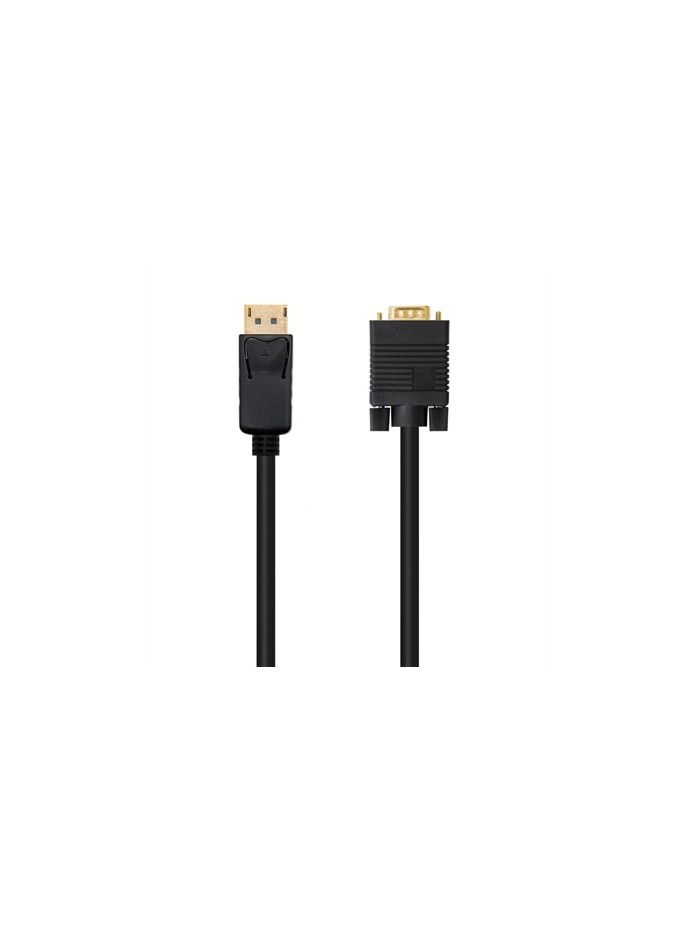 Cable displayport a vga nanocable 2m negro - macho - macho Cable displayport a vga nanocable 2m negro - macho - macho