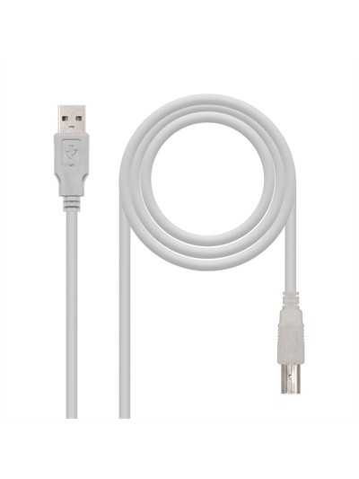 Cable usb 2.0 tipo a a usb tipo b nanocable 3m beige macho - macho