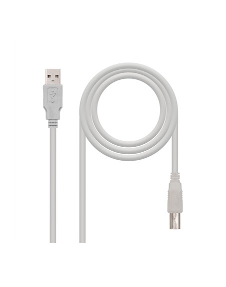 Cable usb 2.0 tipo a a usb tipo b nanocable 3m beige macho - macho