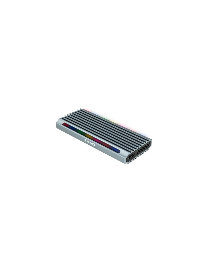 Caja externa tooq tqe - 2221g shinobi para ssd m.2 usb tipo c rgb gris Caja externa tooq tqe - 2221g shinobi para ssd m.2 usb tipo c rgb gris