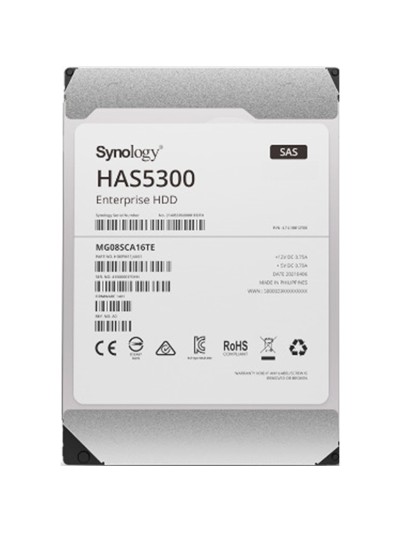 Disco duro interno hdd synology has5300 - 8t 8tb 3.5 pulgadas 256mb 7200rpm sas 12gb - s