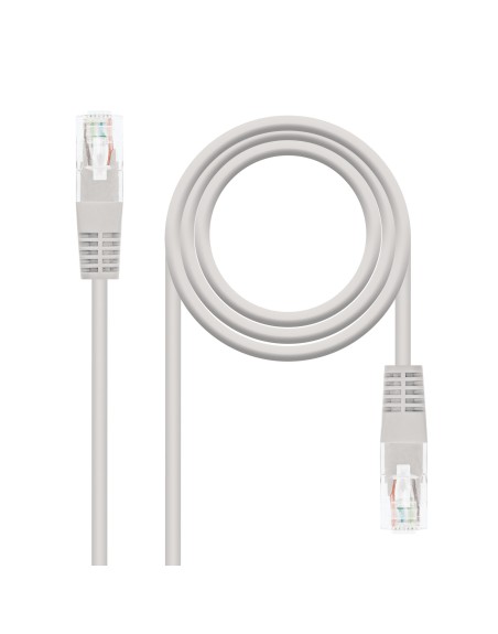 Cable red nanocable latiguillo rj45 utp cat6 15m gris