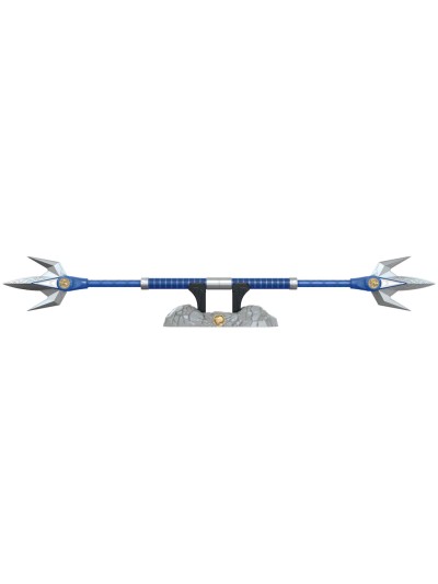 Replica hasbro escala 1:1 blue ranger lanza de poder deluxe power rangers lightning collection
