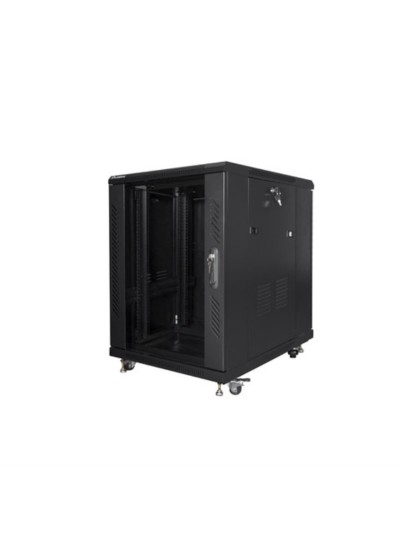 Armario lanberg rack 19 pulgadas 15u 600x800 flat pack black negro