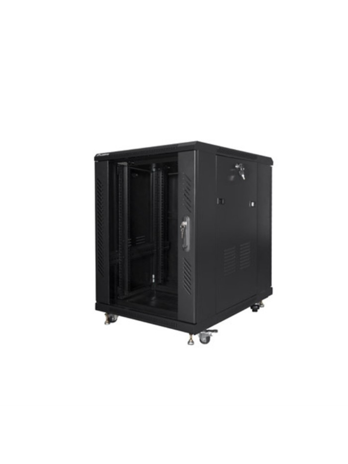 Armario lanberg rack 19 pulgadas 15u 600x800 flat pack black negro Armario lanberg rack 19 pulgadas 15u 600x800 flat pack black negro