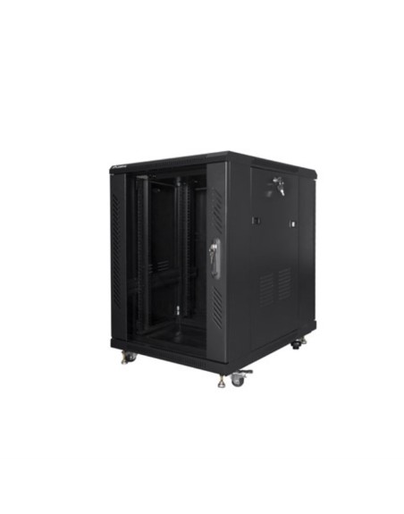 Armario lanberg rack 19 pulgadas 15u 600x800 flat pack black negro