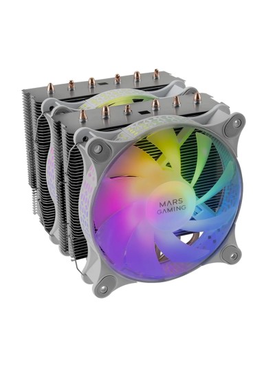 Ventilador disipador cpu mars gaming mcpu - xt 120mm argb blanco