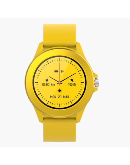 Reloj smartwatch forever colorum cw - 300 color amarillo