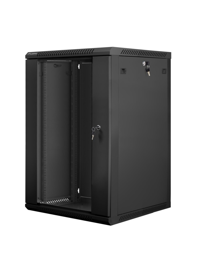 Armario lanberg mural rack 19 pulgadas 18u - 600x600 negro Armario lanberg mural rack 19 pulgadas 18u - 600x600 negro