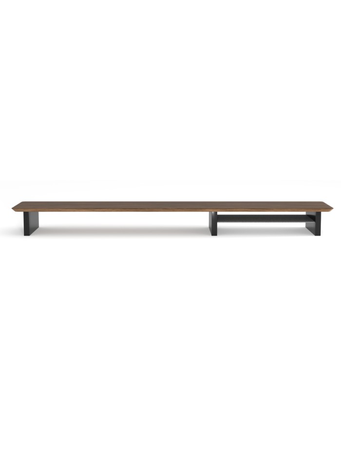 Phoenix harmony estante elevador de monitor en madera para escritorio walnut con bandeja forrada en fieltro Phoenix harmony estante elevador de monitor en madera para escritorio walnut con bandeja forrada en fieltro