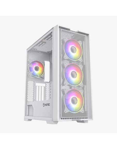 Caja ordenador gaming hiditec e - atx h2 air argb cristal templado blanco