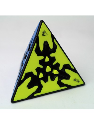 Cubo de rubik qiyi gear pyraminx borde negros