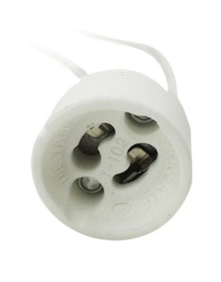 Porta lamparas silever electronics para casquillo gu10 230v 15 cm ( bolsa de 50 unidades)