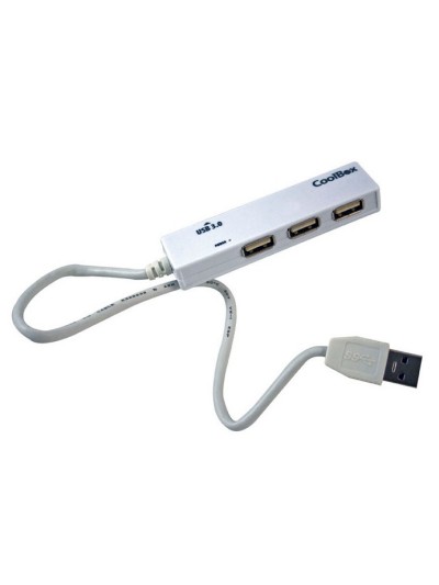 Hub coolbox 3 puertos usb 2.0 1 puerto usb 3.0