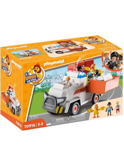 Playmobil duck on call vehiculo de emergencia ambulancia