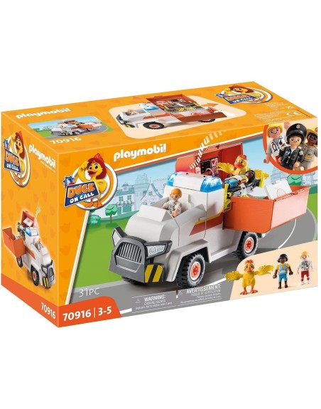 Playmobil duck on call vehiculo de emergencia ambulancia