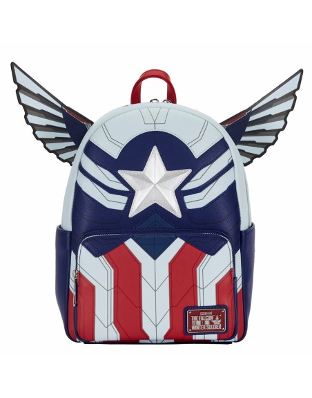 Mini mochila loungefly marvel falcon capitán américa cosplay
