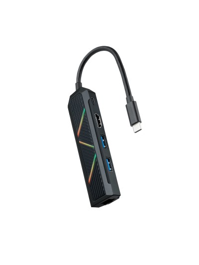 Hub nanocable 5 en 1 usb tipo c - usb - hdmi - rj45