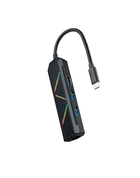 Hub nanocable 5 en 1 usb tipo c - usb - hdmi - rj45