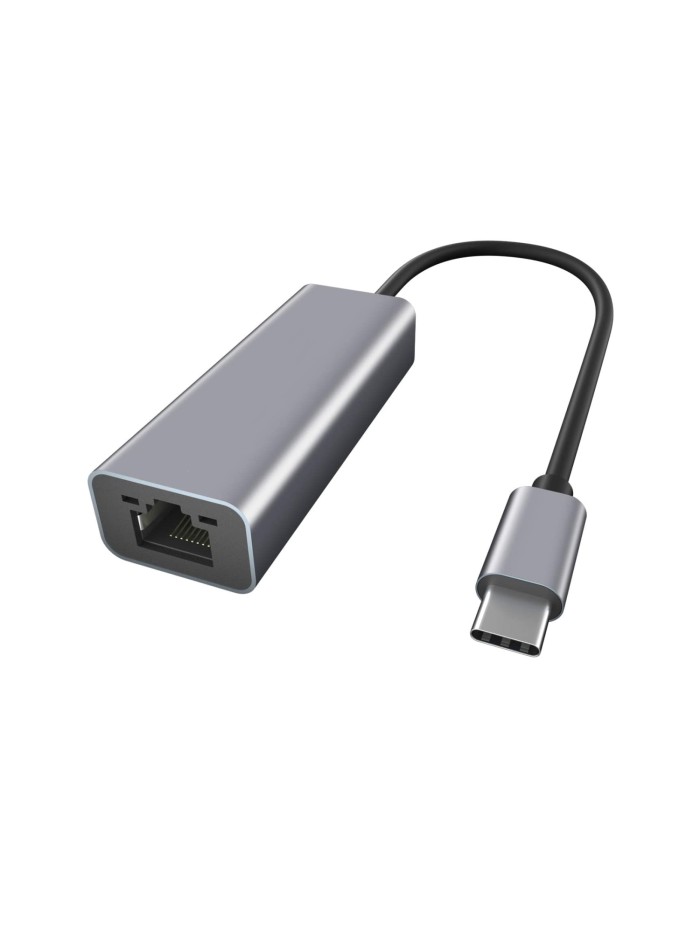 Adaptador de red ewent usb tipo c macho a rj45 hembra gris Adaptador de red ewent usb tipo c macho a rj45 hembra gris