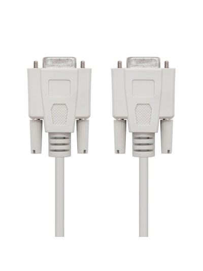 Cable rs232 db9 nanocable 1.8m - hembra - hembra - beige null modem