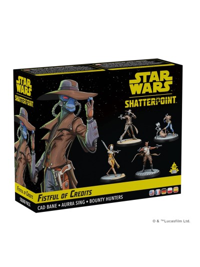 Juego de mesa star wars shatterpoint fistful of credits cad bane squad pack edad recomendada 14 años