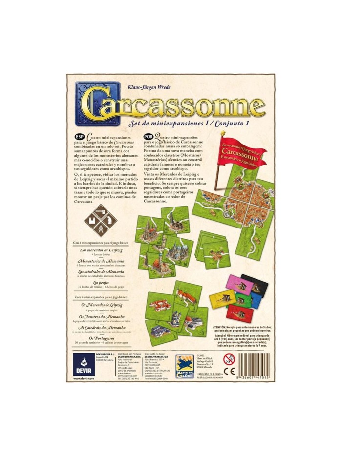 Juego de mesa devir carcassonne expansiones reunidas Juego de mesa devir carcassonne expansiones reunidas